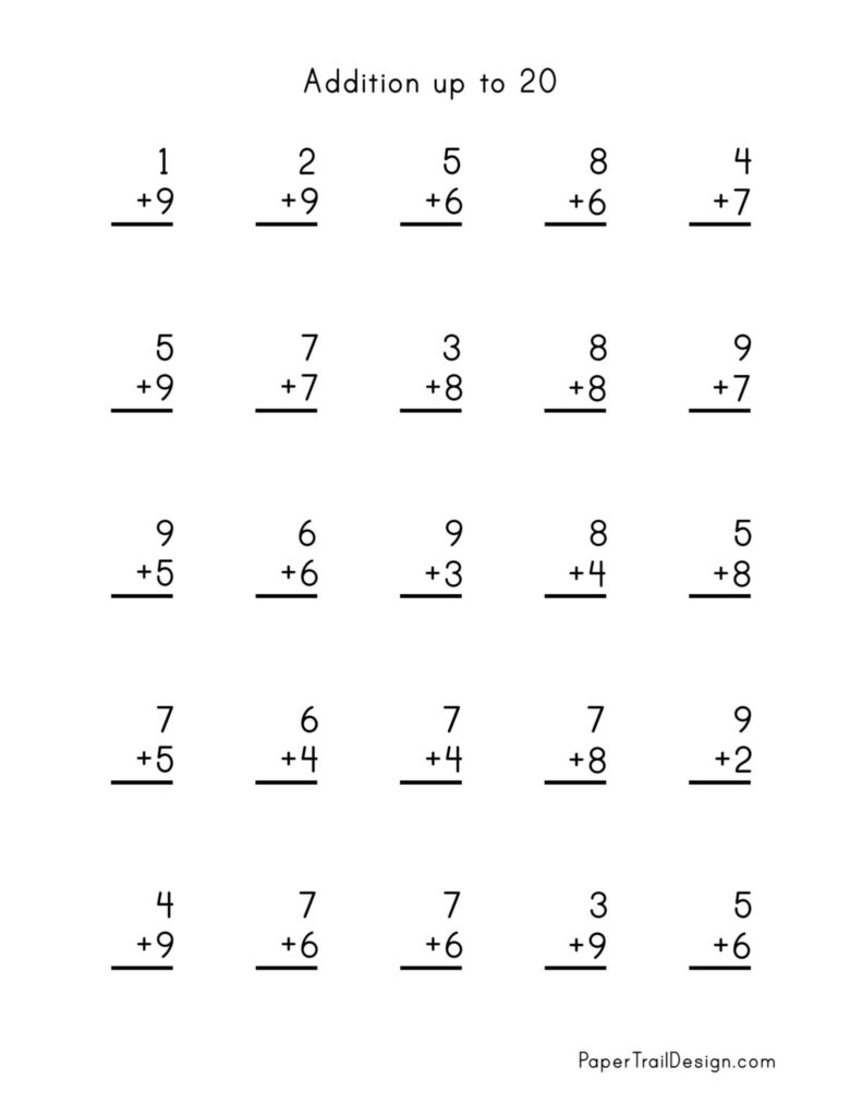 Simple Addition Worksheets Free Printable - Easy Math Addition Worksheets Free – Printable PDF Template