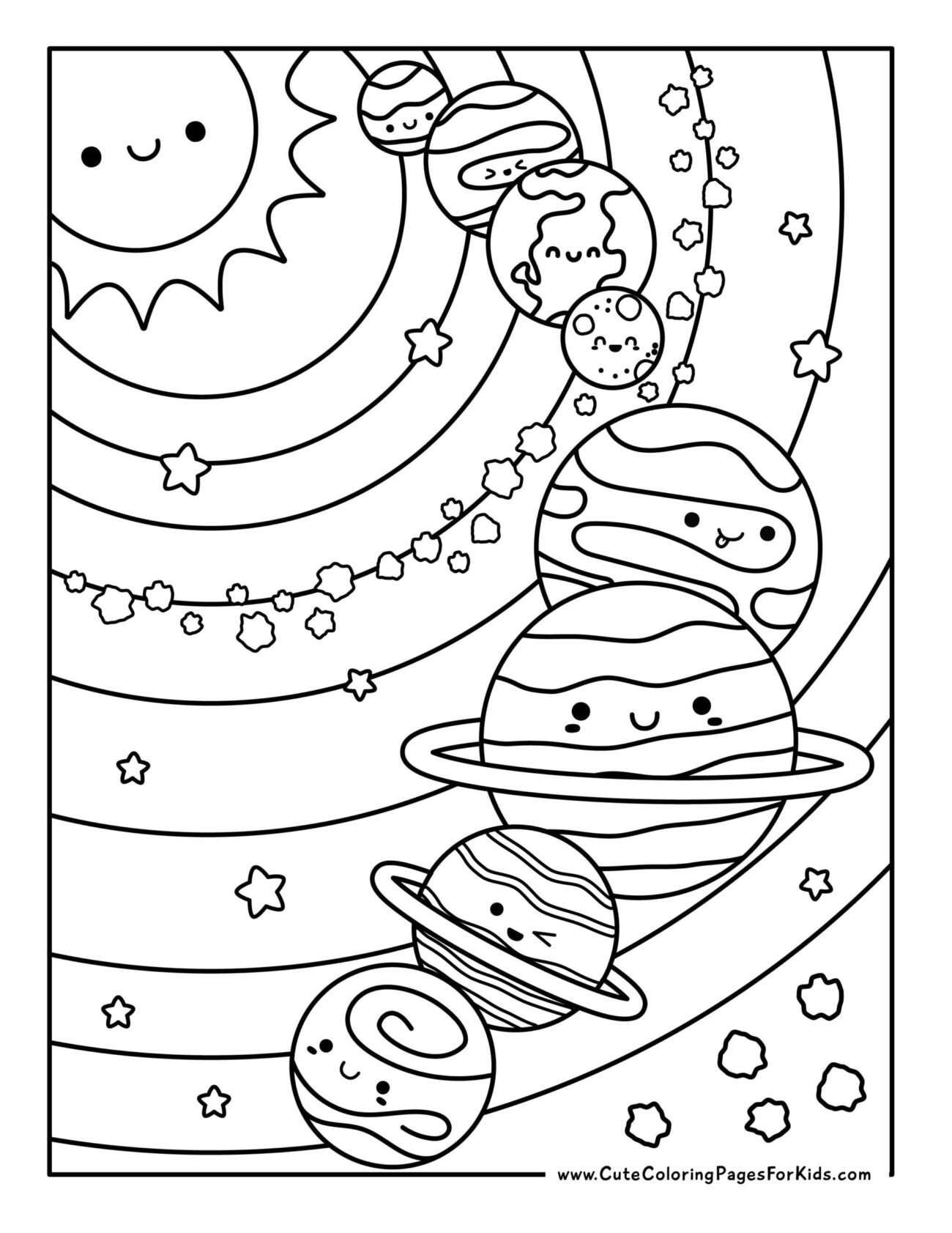 Space Coloring Pages For Kids - 7 Space Coloring Pages (Free Printable PDFs) - Cute Coloring Pages For Kids