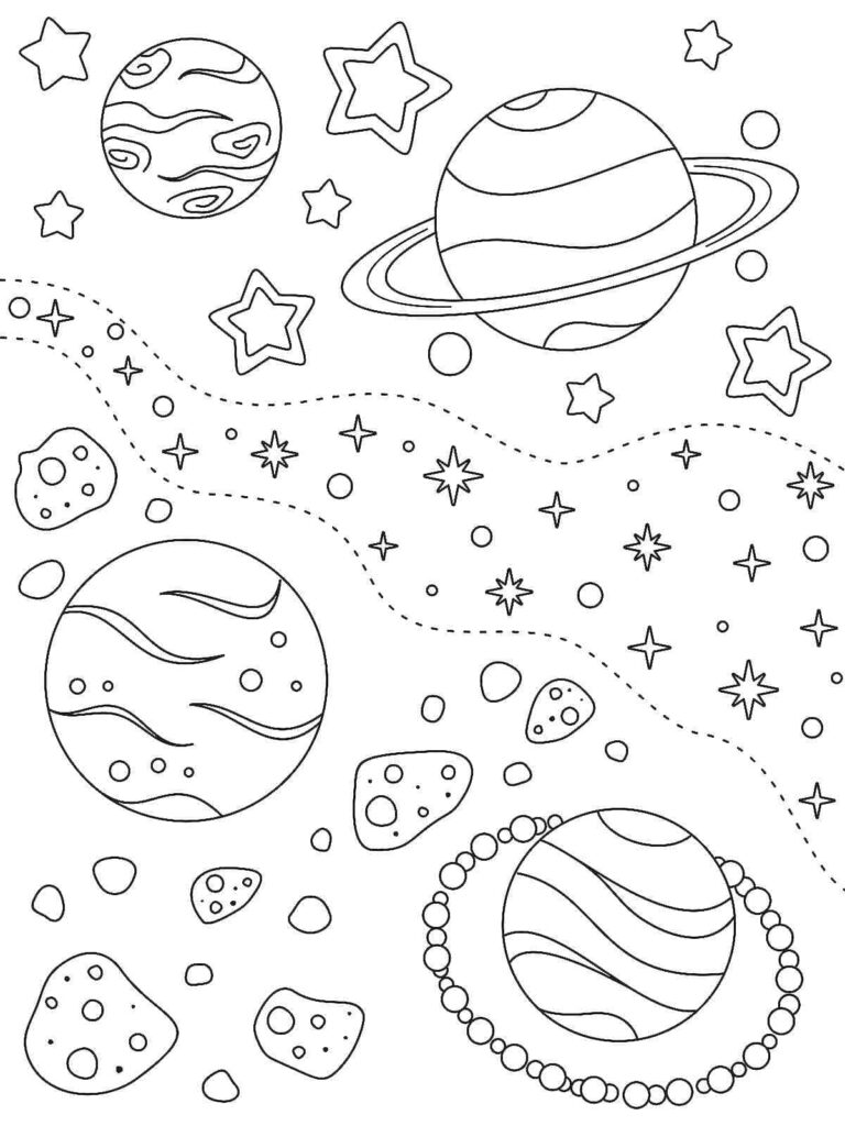 Space Coloring Sheet Printable Space Coloring Sheet Printable