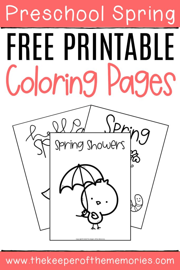 Free Printable Preschool Spring Coloring Pages Free printable preschool spring coloring pages with various spring designs
