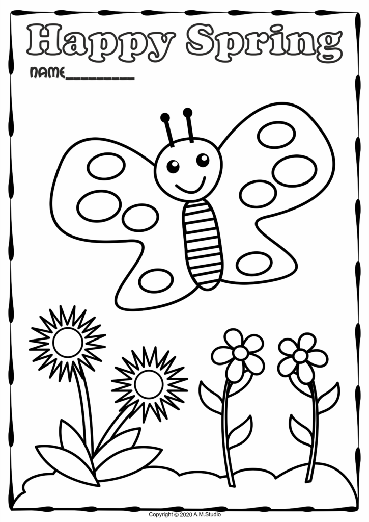 Spring Coloring Sheet – MIT Printable Spring Coloring Sheet - MIT Printable