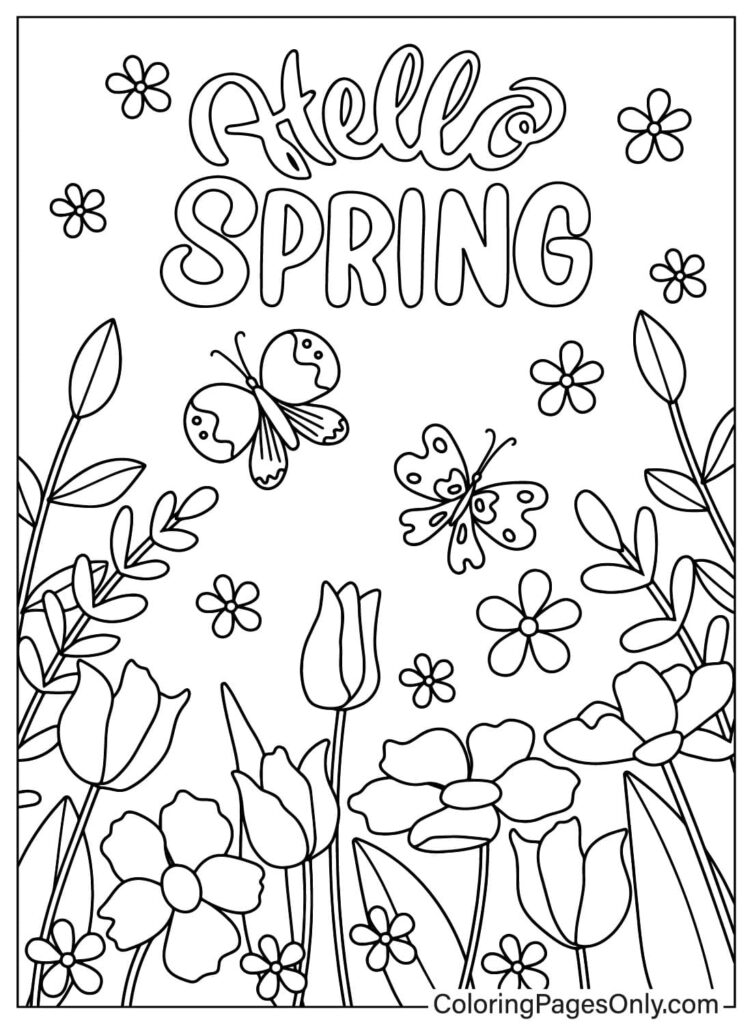 Spring Coloring Sheets For Free – Free Coloring Pages For Spring Spring Coloring Sheets For Free - Free Coloring Pages For Spring
