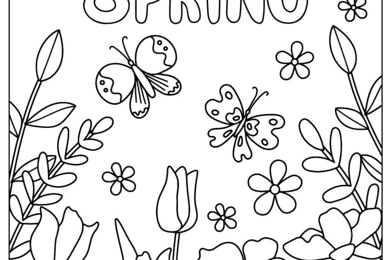 Spring Coloring Sheets For Free