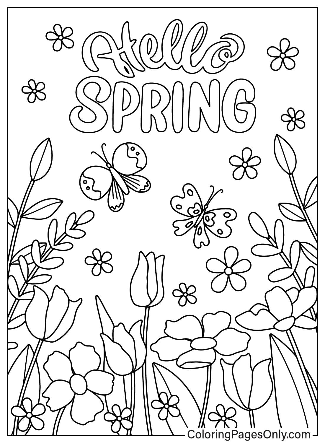 Spring Coloring Sheets For Free - Free Coloring Pages For Spring