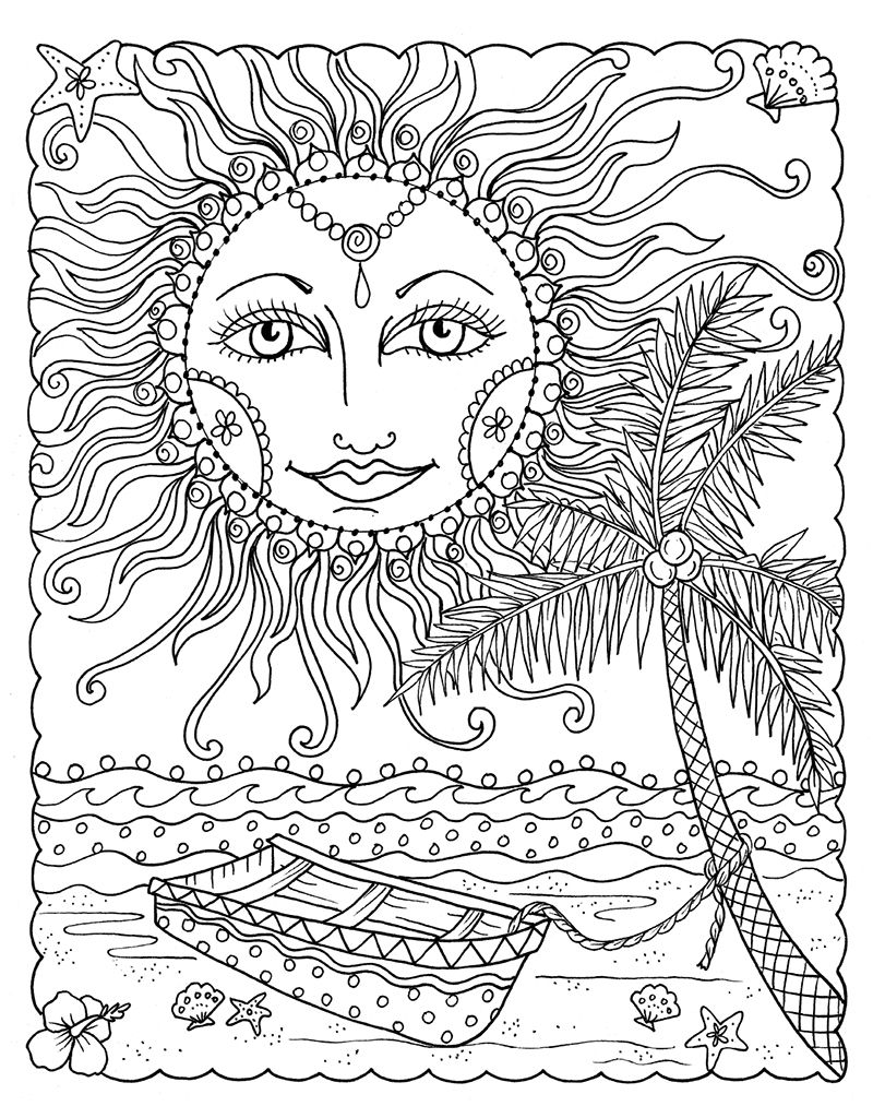Summer Coloring Pages For Adults Printable - Free Printable Summer Coloring Pages For Adults