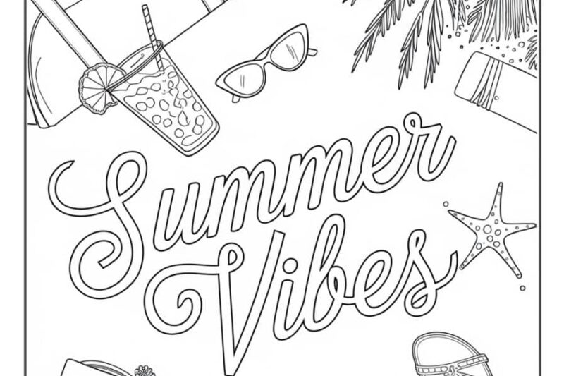 Summer Coloring Pages For Teens