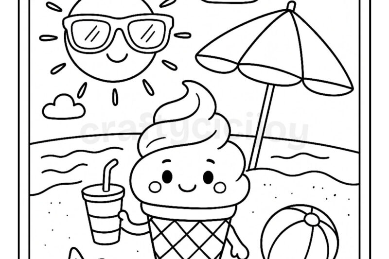 Summer Coloring Pictures For Preschoolers