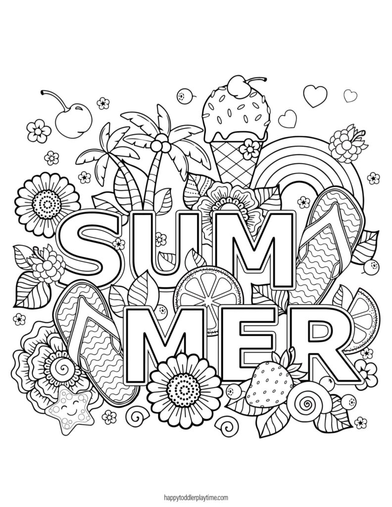 Summer Colouring Pages For Kids Summer Colouring Pages For Kids