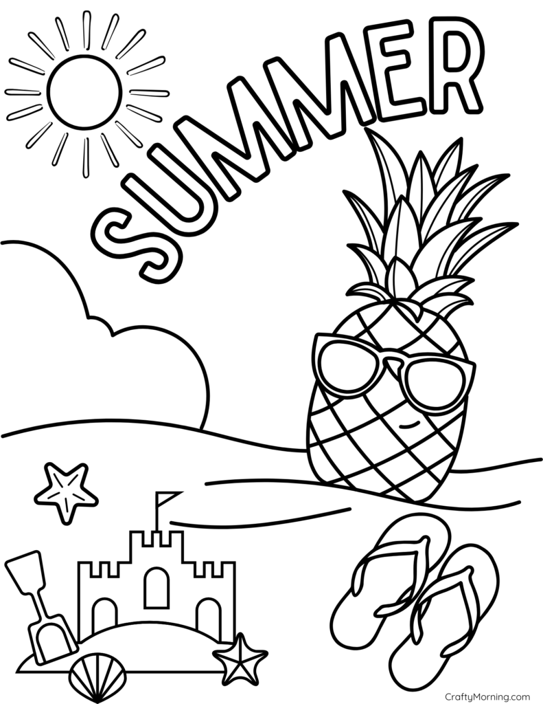 Summer Printable Coloring Pages For Kids [2025]
