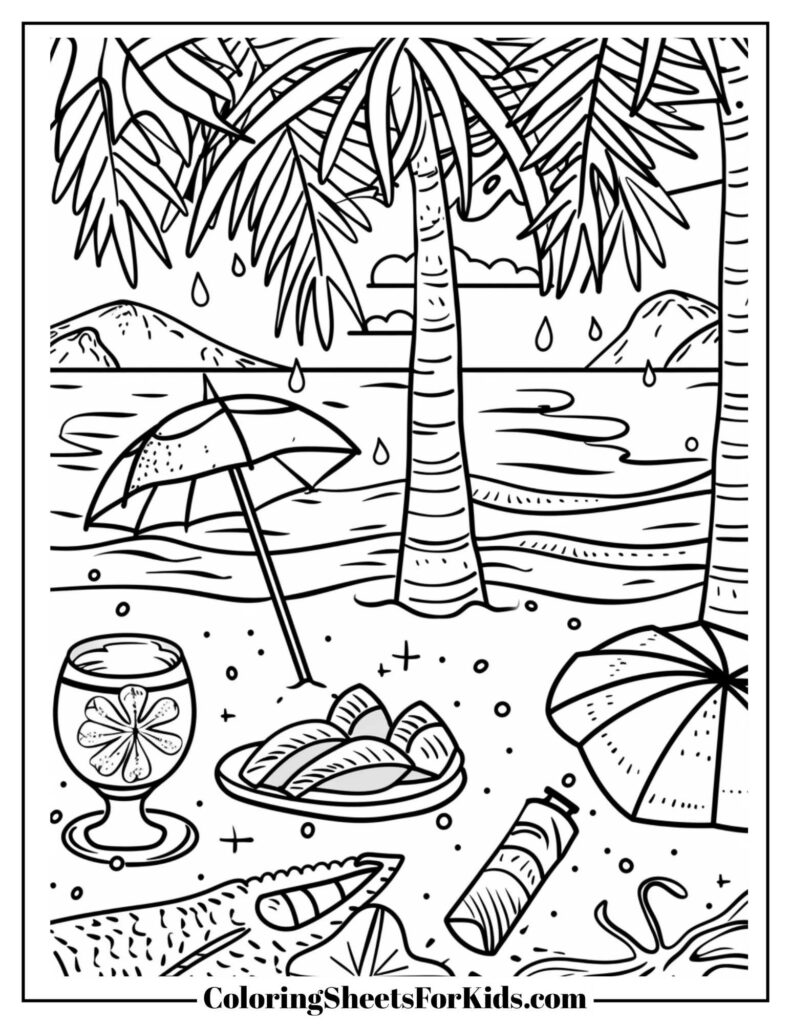 Summertime Coloring Pages For Adults