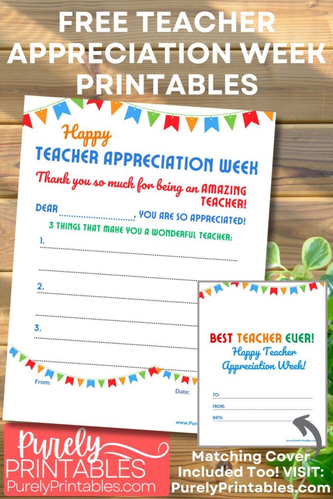 Teacher Appreciation Week Free Printables - Printable Ilunion