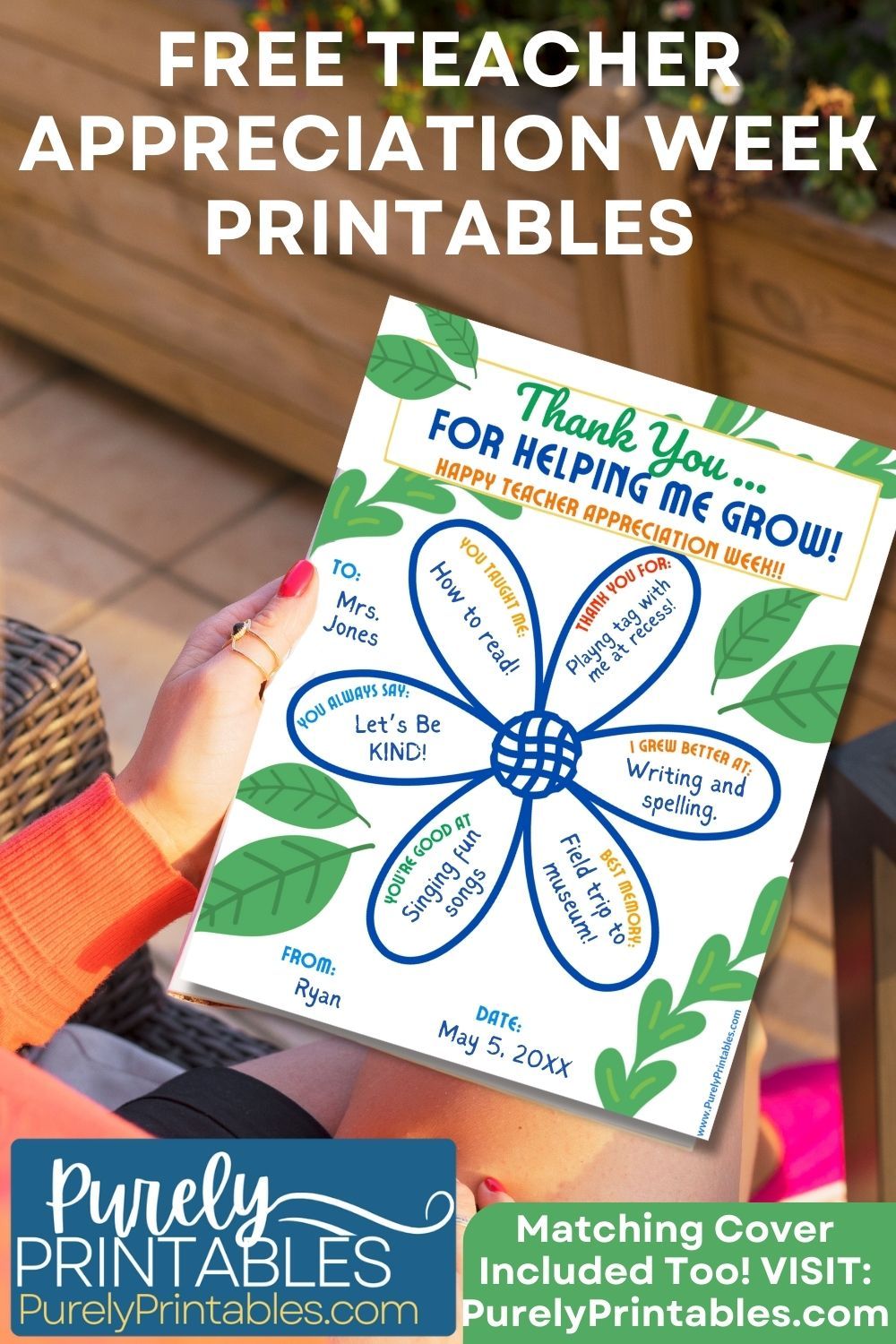 Teacher Appreciation Week Free Printables - Free teacher appreciation week printables with matching covers – Artofit