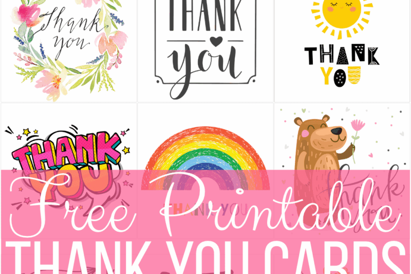 Thank You Note Printable Free