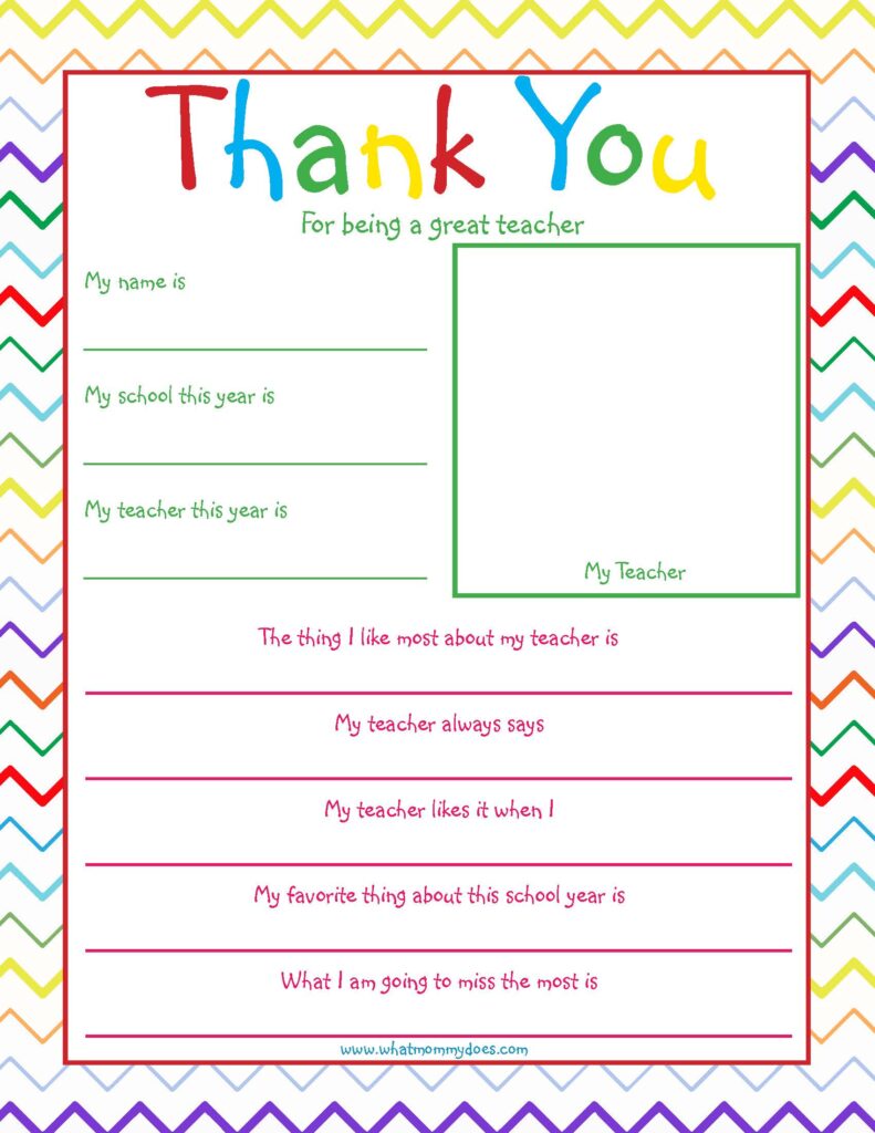 Thank You Printable Cards For Teachers Thank You Printable Cards For Teachers