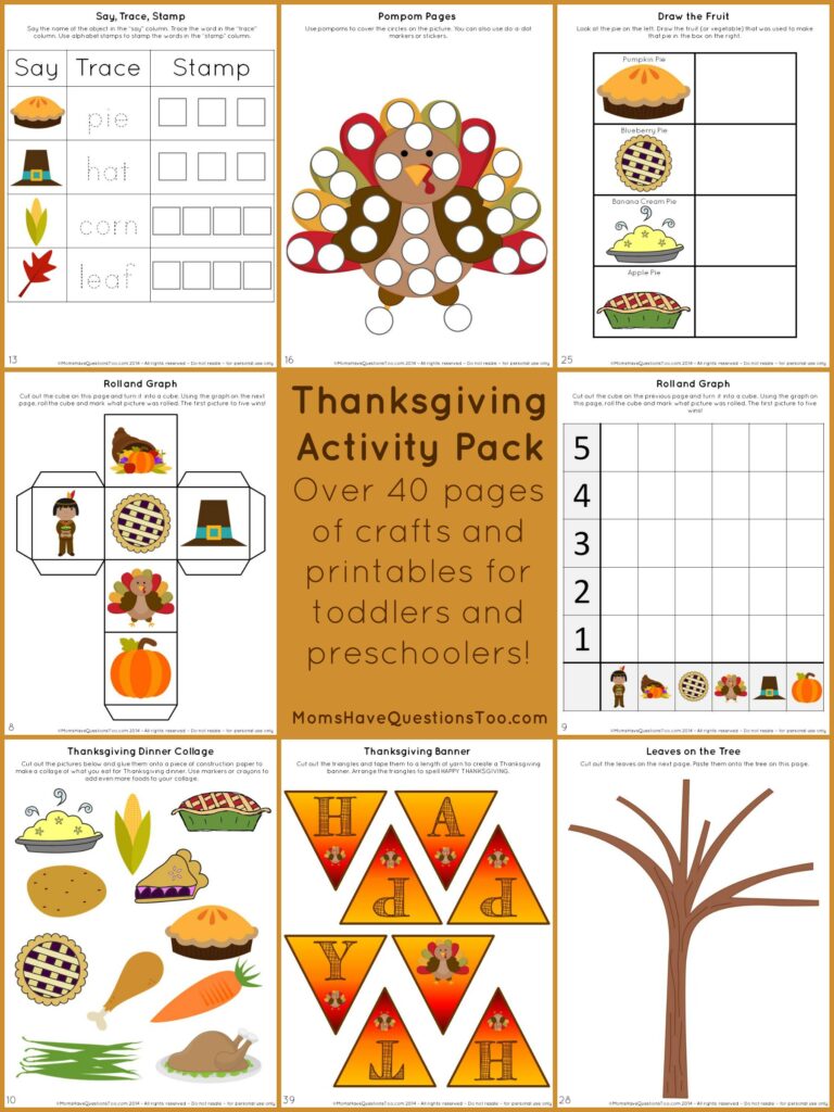 Thanksgiving Activity Sheets For Kids - Free Printable Thanksgiving Activity Pages For Kids