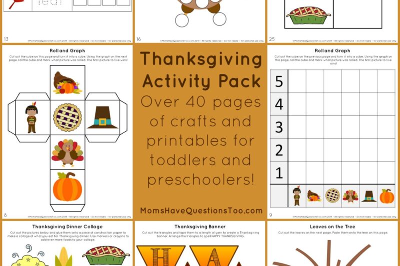 Thanksgiving Activity Sheets For Kids