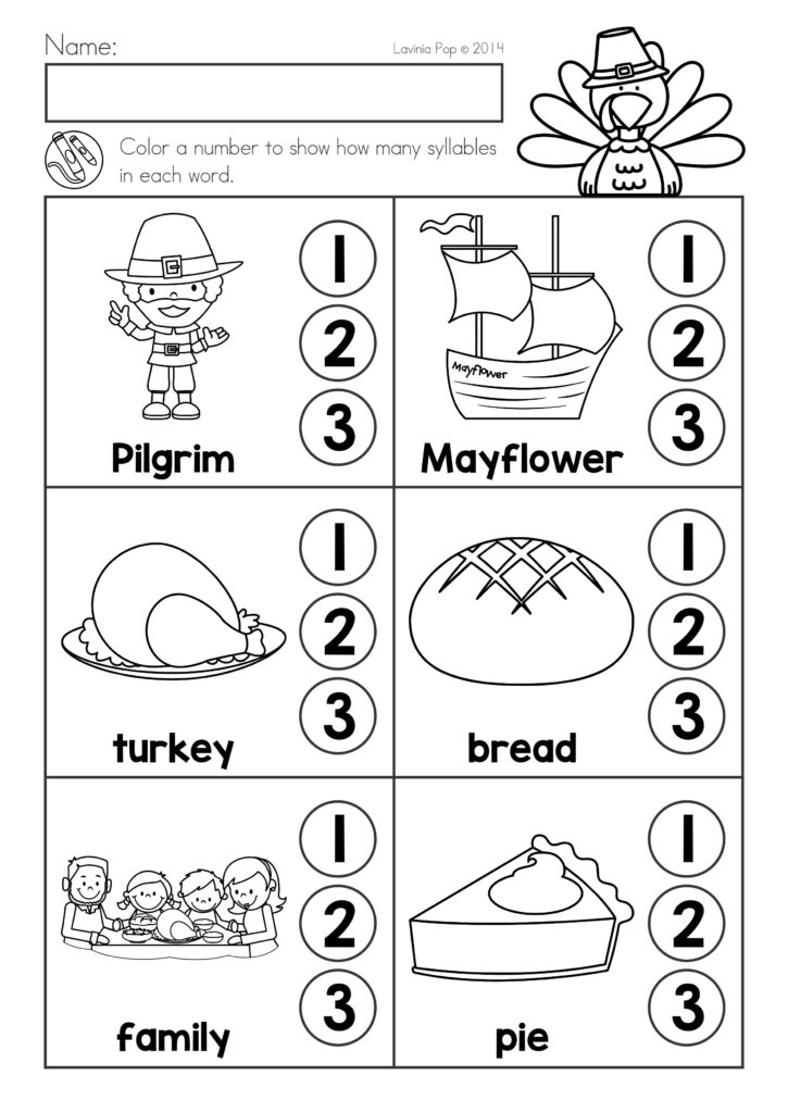 Thanksgiving Math & Literacy Worksheets and Activities | Kindergarten ...