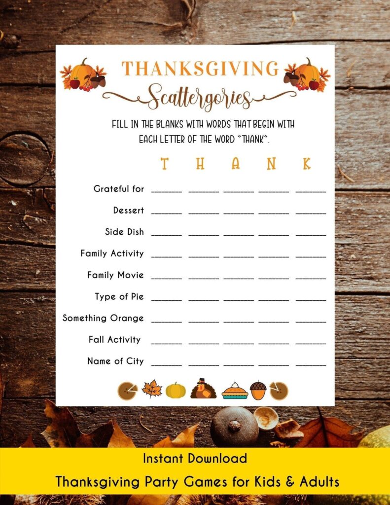 Thanksgiving Printable Games | Plan Your Year Easily! Thanksgiving Printable Games | Plan Your Year Easily!