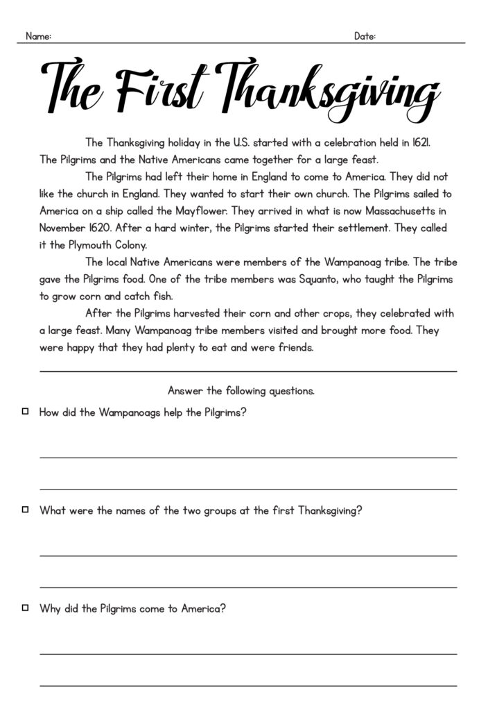 Thanksgiving Worksheets For Middle Schoolers – Thanksgiving Worksheets – 15 Free PDF Printables | Printablee Thanksgiving Worksheets For Middle Schoolers - Thanksgiving Worksheets - 15 Free PDF Printables | Printablee