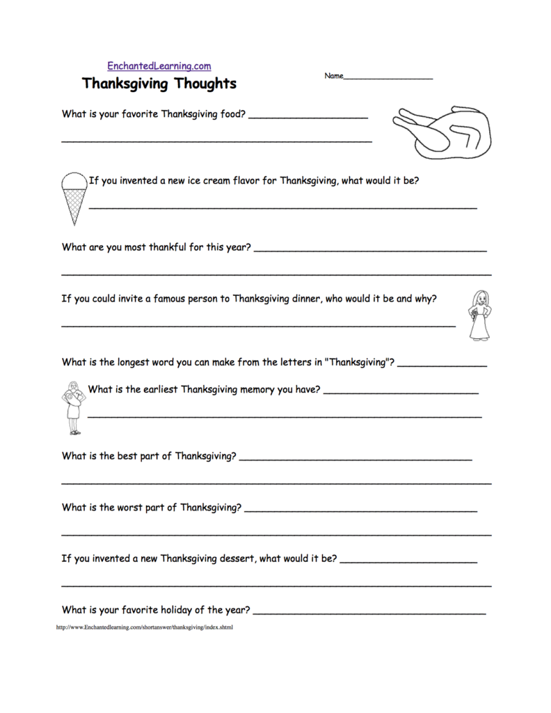 Thanksgiving Worksheets Middle School Thanksgiving Worksheets Middle School
