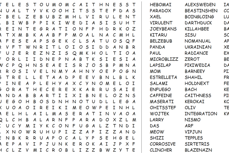 The Hardest Word Search In The World
