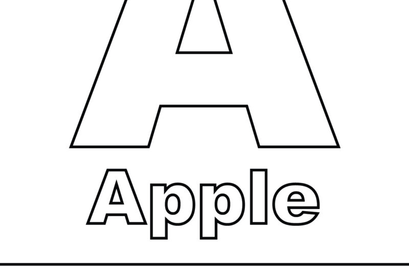 The Letter A Coloring Page