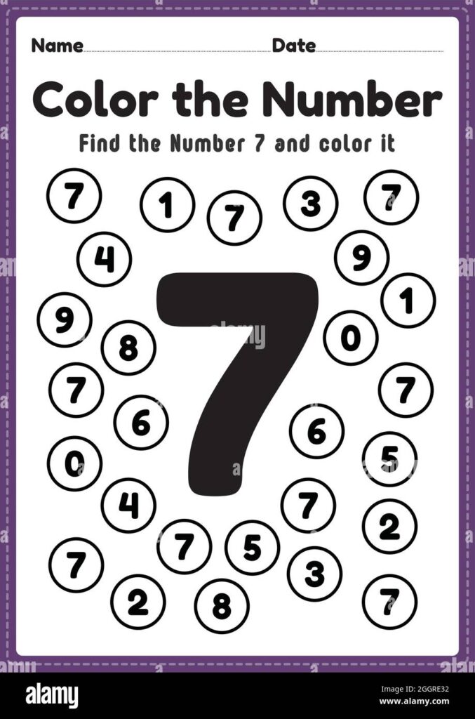 The Number 7 (seven) | Worsheets library - Worksheets Library