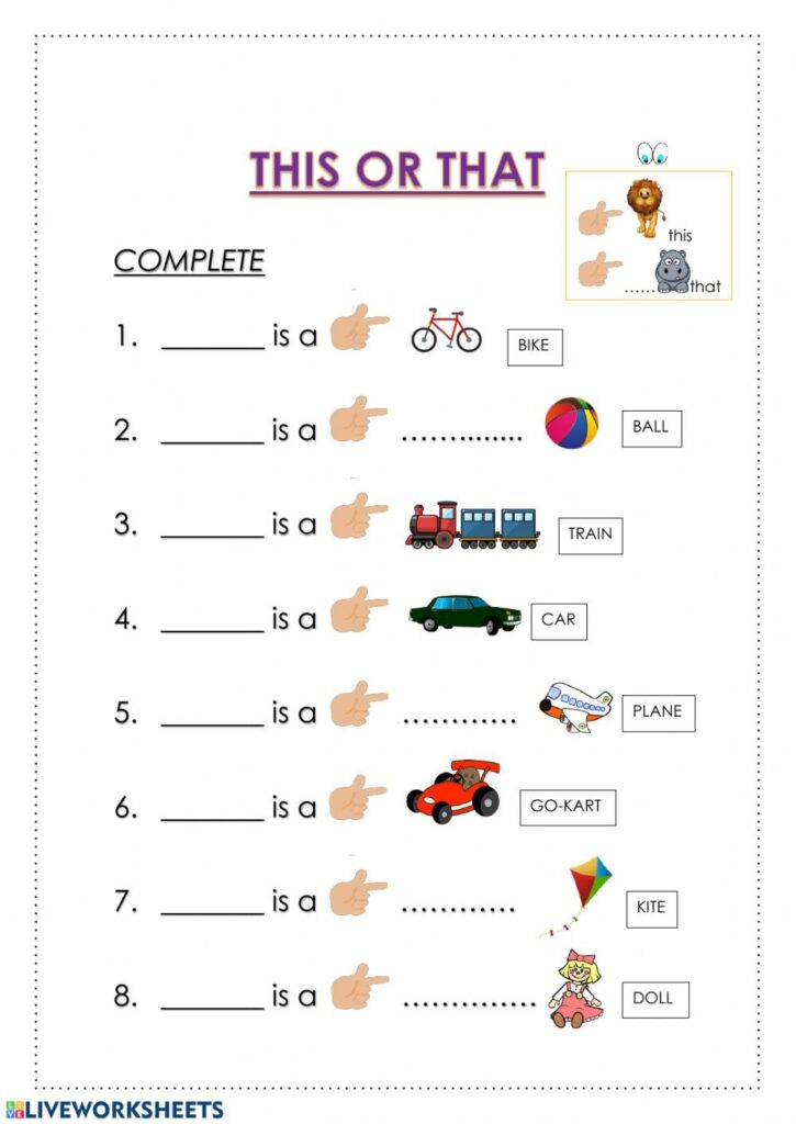This or That interactive worksheet | That worksheet, This or that ...