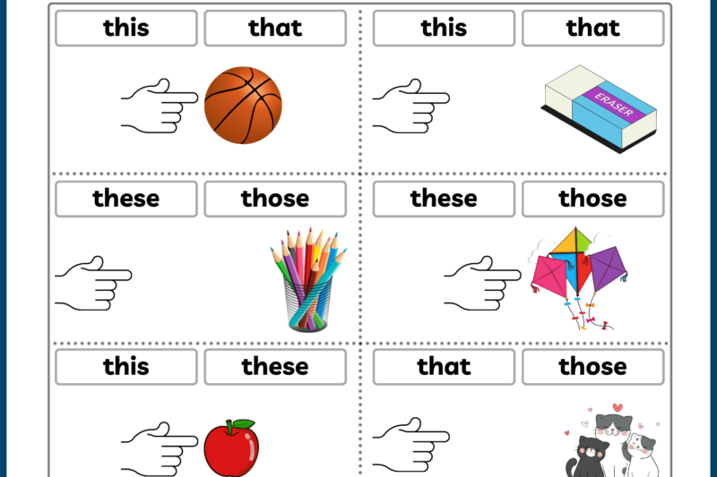 This That Worksheet For Kindergarten
