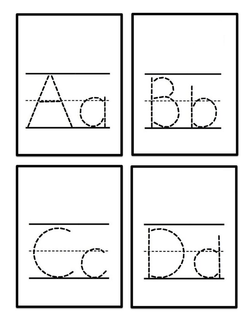 Traceable Upper and Lowercase Alphabet Printable Worksheet Worksheet featuring traceable upper and lowercase alphabet letters for educational use