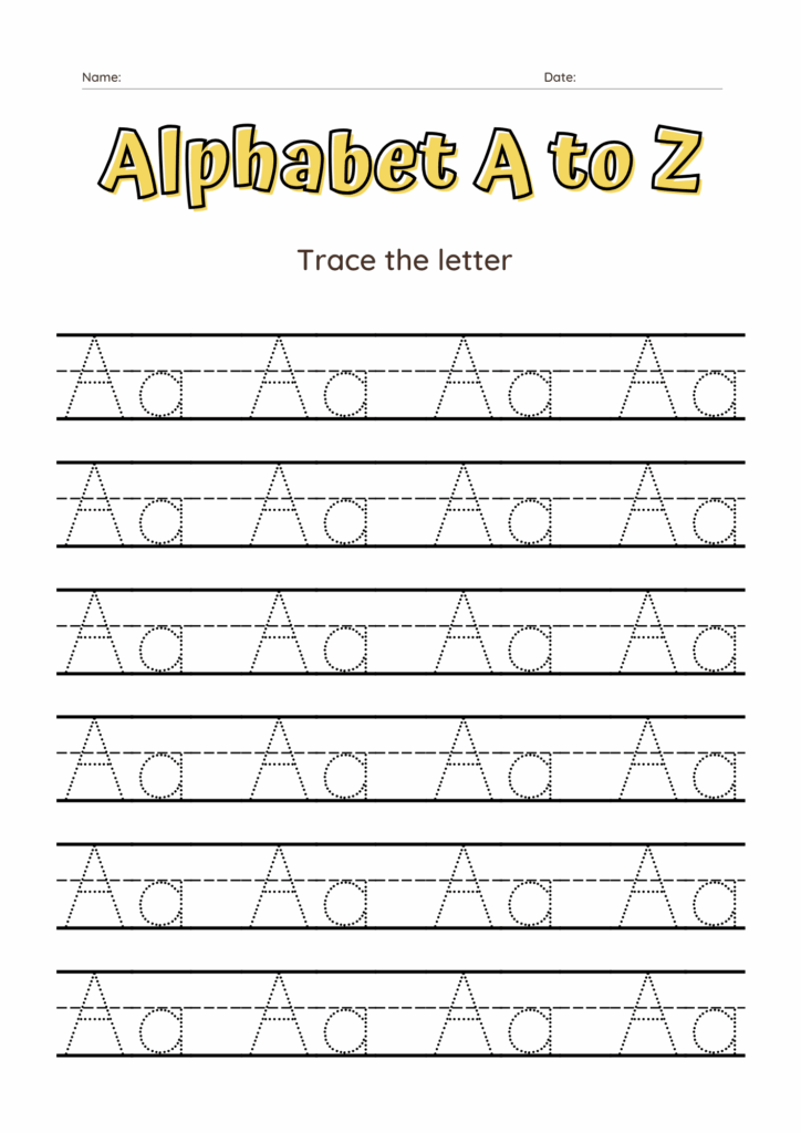 Tracing Letters A Z