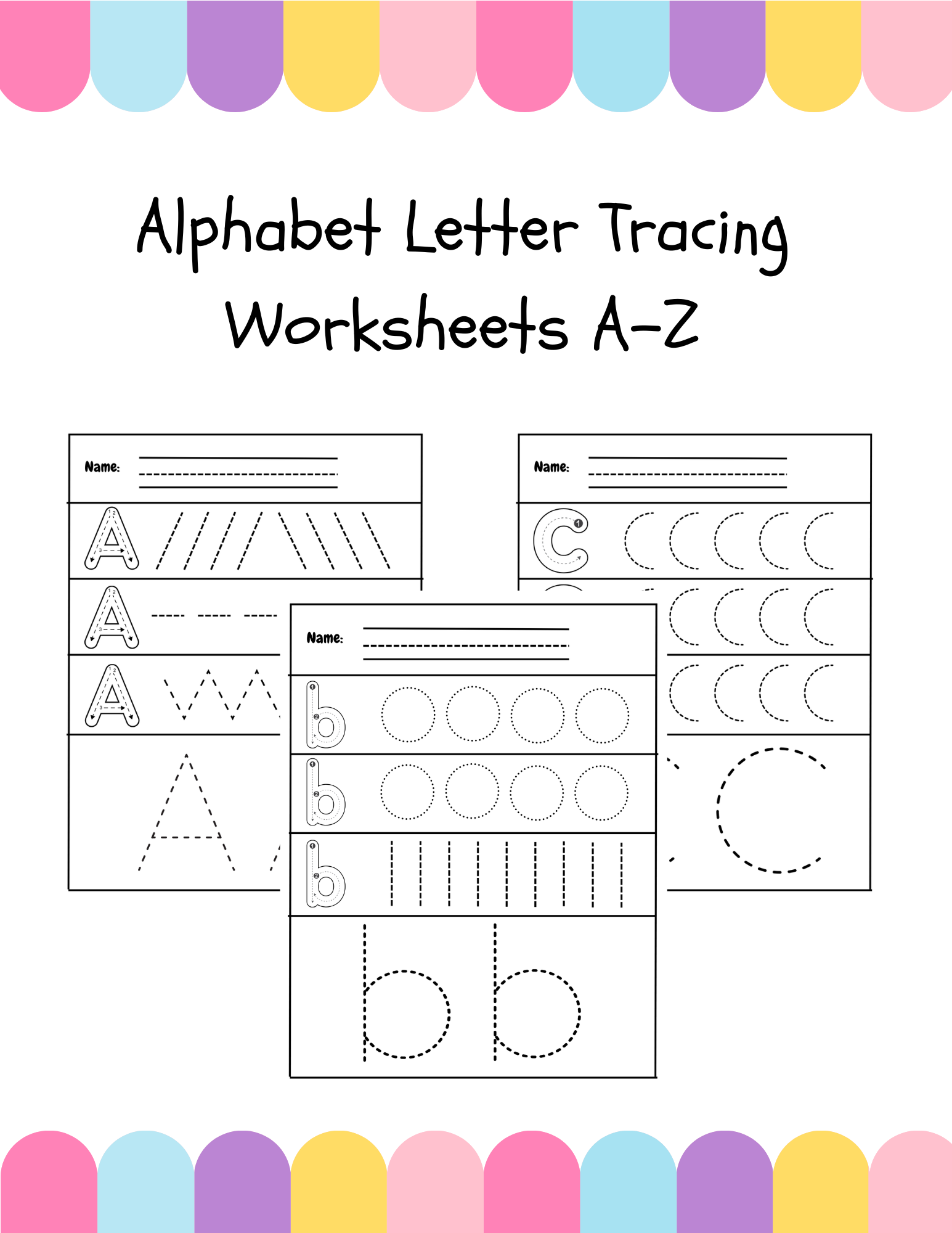 Tracing Letters Of The Alphabet For Preschoolers - Free printable alphabet letter tracing worksheets A-Z for preschoolers to