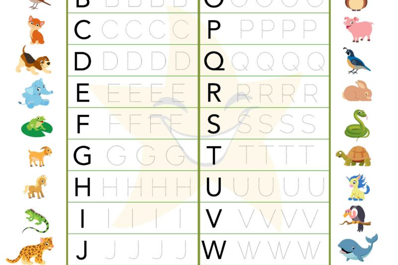 Tracing Letters Worksheets For Preschool