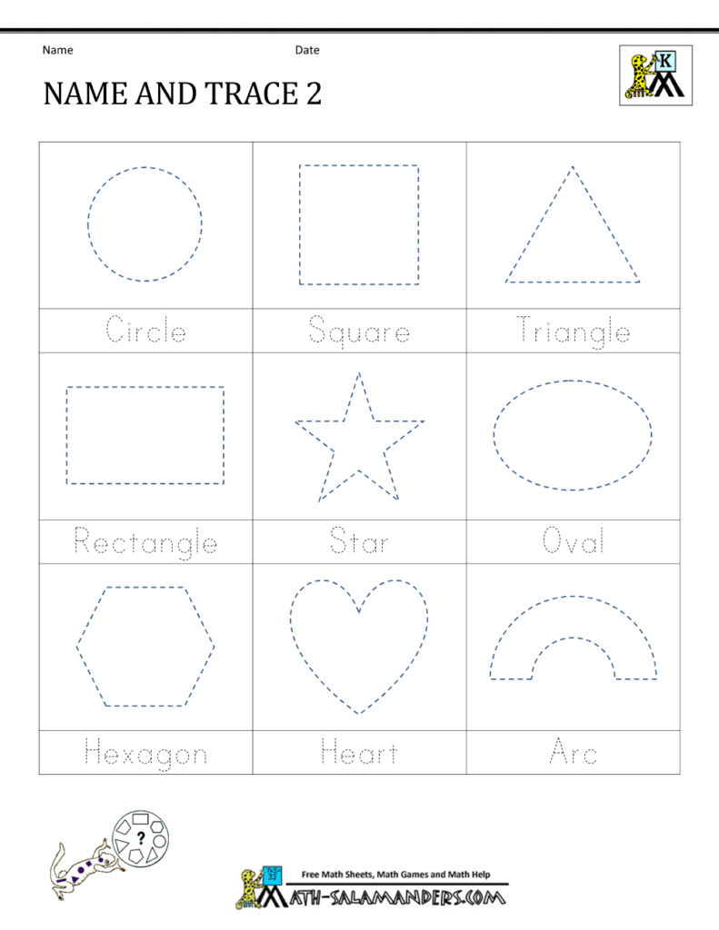 Tracing Shapes Worksheets For Kindergarten - Shape Tracing Worksheets Kindergarten