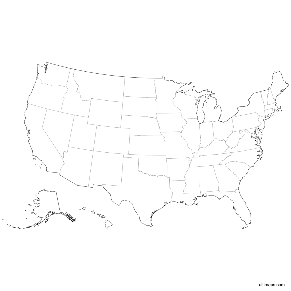 United States Map Blank Free United States Map Blank Free