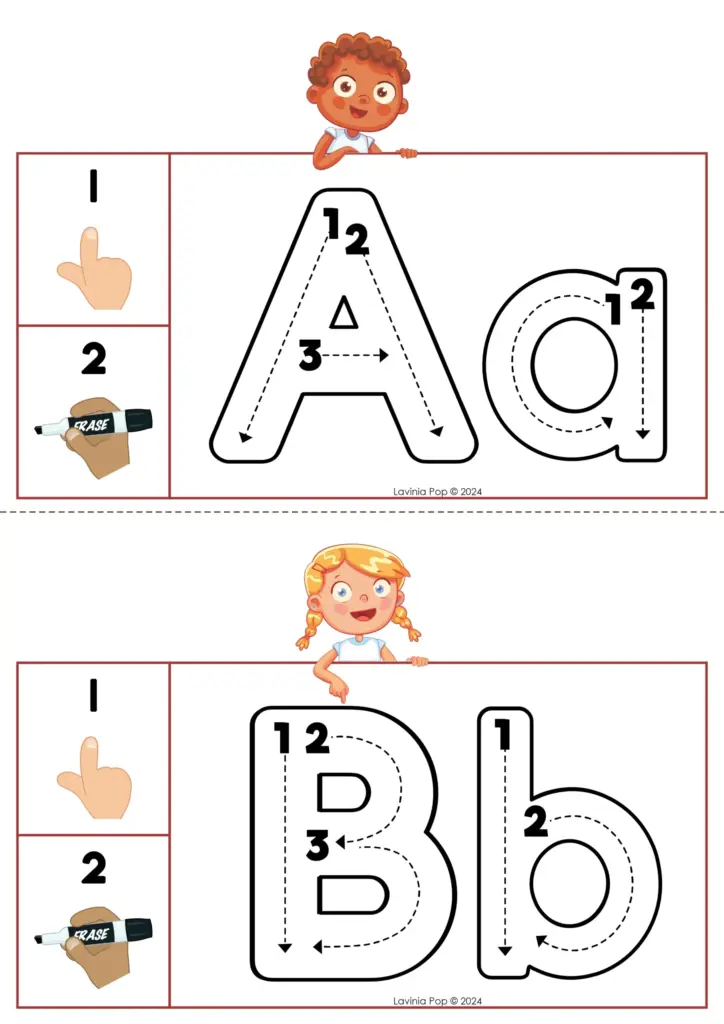 Upper And Lowercase Alphabet Printable Tracing Cards for Kids Engaging upper and lowercase alphabet printable tracing cards for kids to practice writing letters