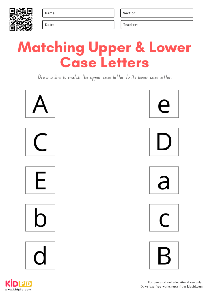 Upper Lower Case Letter Matching Printable – Infoupdate.org Upper Lower Case Letter Matching Printable - Infoupdate.org
