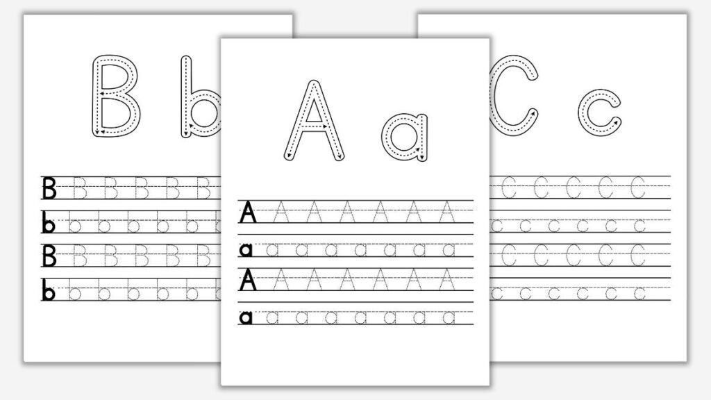 Uppercase Lowercase Letters Worksheets for Kids Worksheets featuring uppercase and lowercase letters for tracing and writing practice