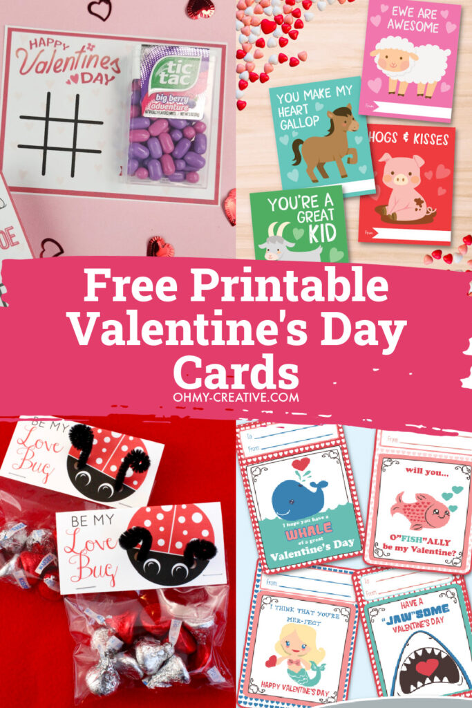 Valentine Cards For Kids Classroom Printable Valentine S Day Cards 100 ...