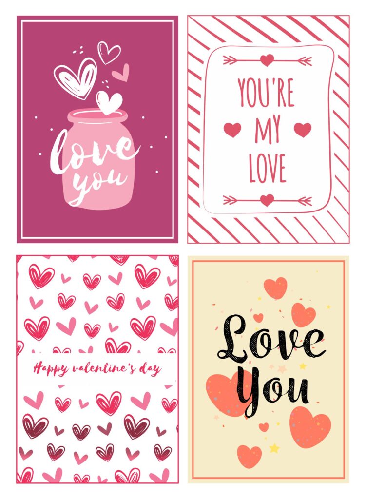 Valentine's Day Cards - 10 Free PDF Printables | Printablee