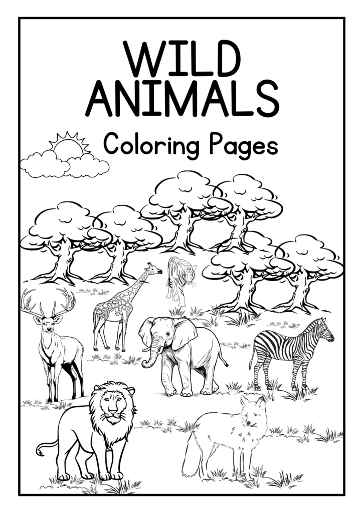 Wild Animals Coloring Page Wild Animals Coloring Page