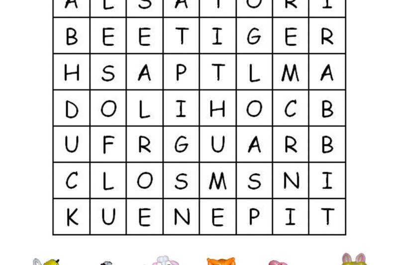 Word Puzzles For Kids Printable