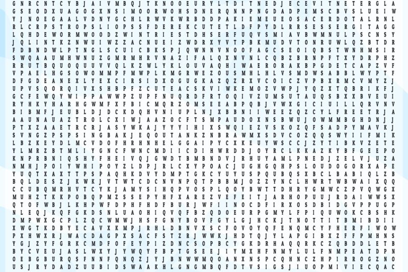 Word Search Hard Free Printable