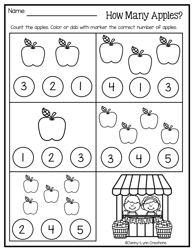 Worksheets Pre K Free Preschool Math Printables | Little Dots