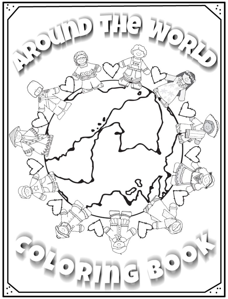 World Map For Kids To Color