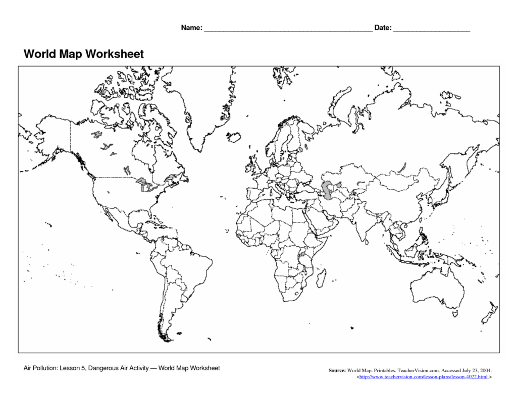 World+Map+Worksheet | Blank world map, Free printable world map … World+Map+Worksheet | Blank world map, Free printable world map ...