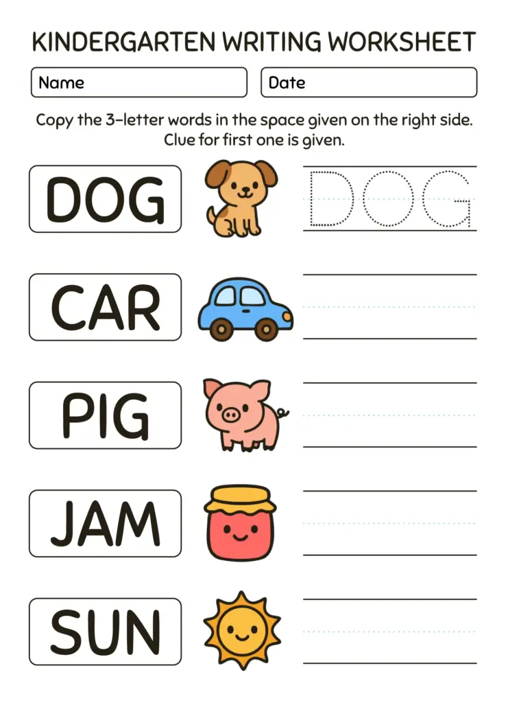 Writing Exercises For Kindergarten Free – Fun Worksheet Writing Exercises For Kindergarten Free - Free printable kindergarten writing worksheet with words and s for tracing