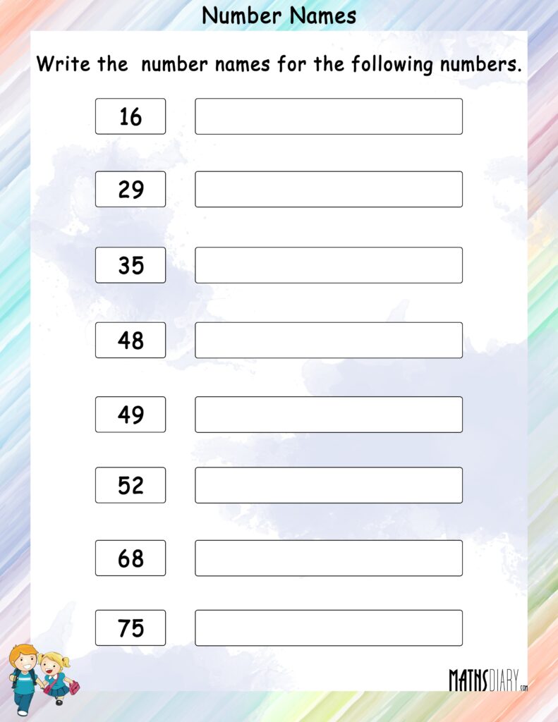 Writing number names 1 to 20 worksheet – Tracing number words for … Writing number names 1 to 20 worksheet - Tracing number words for ...
