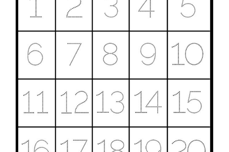 Writing Numbers Worksheet 1 20