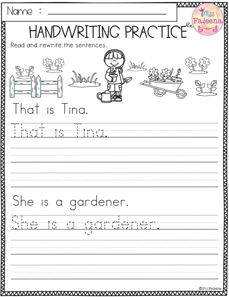 Writing Sheets For 1st Grade - Writing Practice Sheets For 1st Grade | Writing Worksheets
